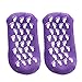 1Pair Spa Moisturizing Gel Socks Infused Essential Oils Vitamin E Rose Oil Jojoba Oil Olive Oil Feet Care Gift Socks for Hard Dry Cracked Skin Purple