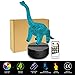 Produktbild happy event Brachiosaurus 3D Nachtlicht | Tisch Schreibtischlampe | 7 Farben 3D optische Täuschung Lichter (mit Fernbedienung)