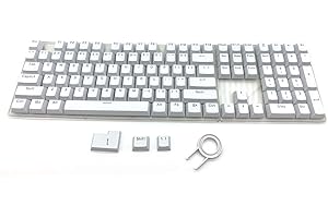 LZH-LP 104 tasti, compatibili con interruttori MX Doubleshot Support, illuminazione a LED, in ABS, profili OEM per il gioco fai da te, tastiera meccanica (bianco)