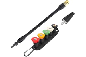 BEAR FORCE Bear Force Bacchetta spray di ricambio per idropulitrice con ugello turbo e 5 punte di spruzzo e supporto per ugello compatibile con Vax Sterwins Parkside Lavor