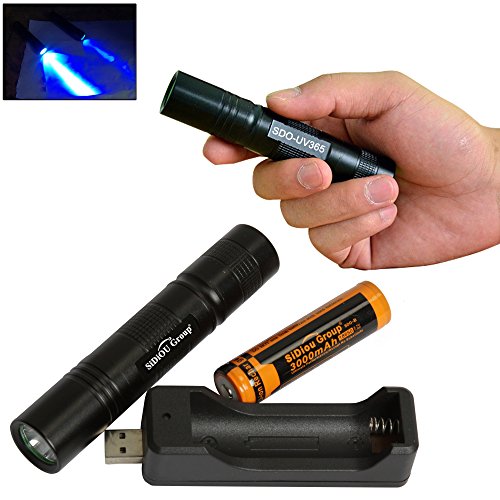 Sidiou Group 5w UV365 nm Taschenlampe Mini Straight Taschenlampe UV LED Ultraviolett Taschenlampe (Kit) (UV365) - 7