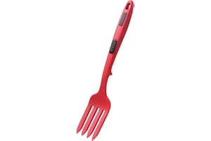 tinysiry Tenedor de cocina de silicona de grado alimenticio, tenedor de mezcla antiadherente resistente al calor para cocinar, utensilio de tenedor de fruta de pasta de postre de silicona para cocina