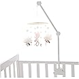 Newin Star Baby Crib Mobile Arm 27.17inch Wooden Cloud Design Detachable Adjustable Holder Cute Cot Bed Bell Wind Chimes Hanger Bracket(without mobiles), White