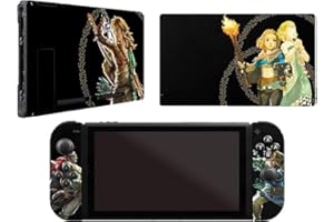 FFRAME Sticker Skin pour Nintendo Switch Héros d'Hyrule - Autocollant Protecteur Gaming pour Console Standard, Joycon (Manette) et Dock