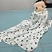 hibote Soft Organic Cotton Muslin Swaddle Bath Towel Multi-use Blanket Infant Newborn Baby Wrap (Triangle)