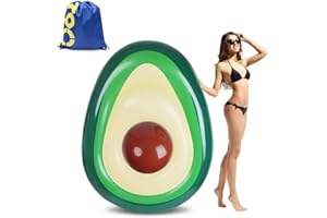 MIIDD Inflable Flotador del Aguacate,Flotador Hinchable Juguete Flotante Barco Inflación para Piscina,Playa Flotación para Adultos Niños Juguetes