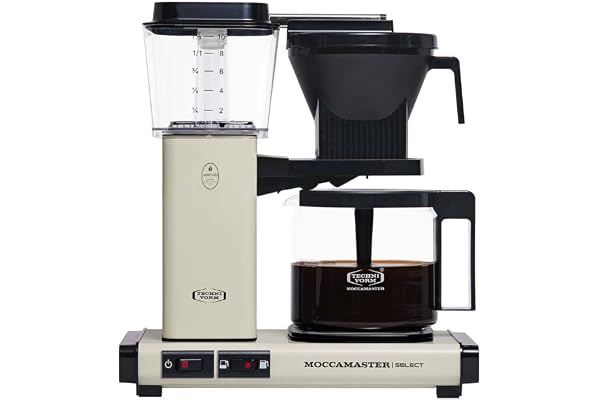 Moccamaster KBG Select, Cafetière à filtre, Pichet en verre, Off-White, 1.25L