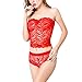 Produktbild iBaste Damen Spitze Trägerlos Dessous Set Rückenfrei Korsett Bandeau Corsagen Top Wäsche Negligee Unterwäsche Reizwäsche