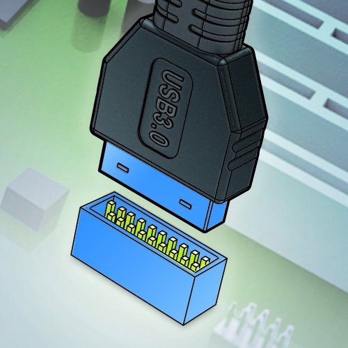 Akasa AK-ICR-14 Kartenleser (8,9 cm (3,5 Zoll), 6-Port, USB 3.0) schwarz/weiß - 2