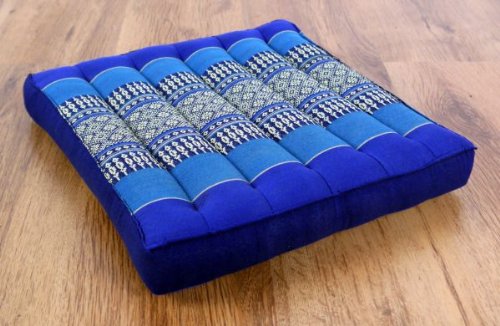 Kapok Sitzkissen 50cm x 50cm, Outdoorkissen der Marke Asia Wohnstudio, Gartenbankauflage, Stuhlauflage, Bodensitzkissen, Meditationskissen