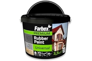 FARBEX Universale Gris Rapide 3,5 kg - Peinture caoutchouc étanche - Noir