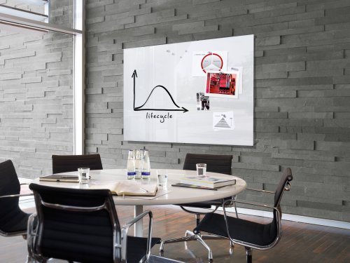 Sigel GL211 Glas-Magnetboard / Magnettafel / Whiteboard artverum super-weiß, 120 x 90 cm – weitere Farben - 3
