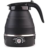 InstaCuppa Foldable Silicone Electric Kettle with Temperature Control,600 ML,600 Watts,Travel Kettle,Fast Boiling,Food Grade 