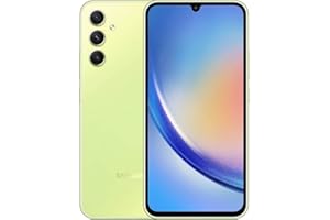 Samsung Galaxy A34 5G Smartphone z systemem Android, Wyświetlacz FHD+ Super AMOLED 6.6", 6GB RAM i 128GB rozszerzalnej pamięci wewnętrznej, Bateria 5.000 mAh, Awesome Lime [Wersja włoska]