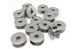 YEQIN 10 pcs L Metal Bobbins for Sewing Machine Alphasew Bernina Brother Riccar Baby Lock +More (55623S)