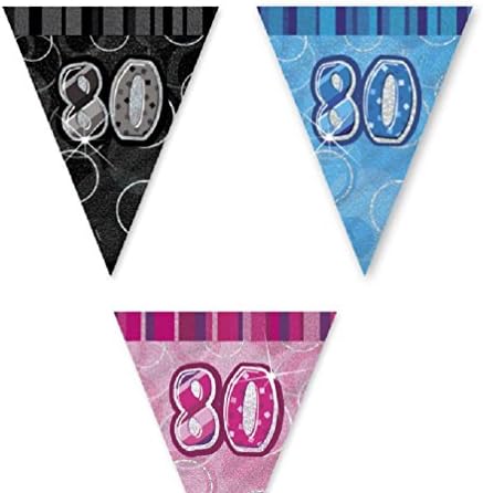one pcs 13Th-100Th Triangle Flag Banners Birthday Hanging Decorations All In One Listing