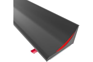 BEOGUY Barrera de Agua Para Plato de Ducha Barrera de Ducha Y Sistema de Retención Mamparas Umbral de Ducha Plegable Autoadhesiva Silicona Barrera de Ducha Tope de Agua (Negro, 1.5m)