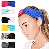 Vbiger 6pcs Womens Elastic Headbands Sports Head Wraps Headwear Make-up Shower H