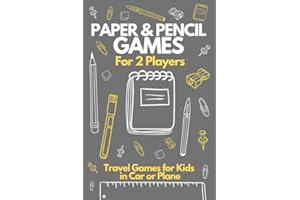 Paper & Pencil Games For 2 Players - Travel Games for Kids in Car: Activity Book for 2 Players. Tic-Tac-Toe Hangman, Dots and Boxes, Hexagon, Four in ... Travel Games for Teens in Car or at Home