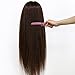 Neverland 70% Hair 26" Long Hair Hairdressing Training Head with Clamp Dark Brown UK STOCK