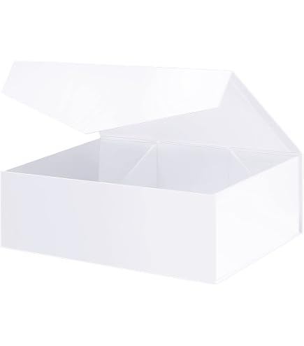 PKGMAGIC Lot De 6 Boîtes Cadeau Pour Vin 33x10,4x9,6 Cm - Coffrets Magnétiques Noir Texture Herbe