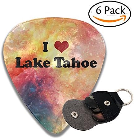 Fighwy I Love Lake Tahoe Guitar Picks 6 Pack Includes Thin-Medium-Heavy &amp; Extra Heavy Gauges