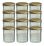  20 Sturzgläser 350 ml Marmeladengläser Einmachgläser Einweckgläser To 82 Gold