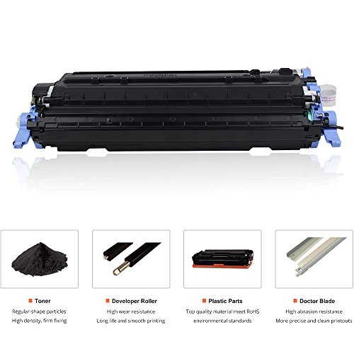 Cool Toner kompatibel Toner fuer Q6000A Q6001A Q6002A Q6003A(HP 124A) fuer HP Color Laserjet 2600, 2605, 1600, CM1016, CM1017(K-2500, C/M/Y-2000 seiten) - 3