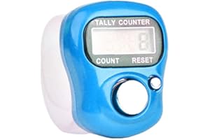 VOVE Marcador de malla de plástico serie de anillo de dedo contador electrónico digital LCD contador de cuentas mini contador de mano marcador de malla contador de serie