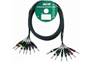 ADAM HALL ah Cables KMCO5PPM38 Multicore Kabel 8 x 6,3 mm Klinke stereo auf 8 x 6,3 mm Klinke stereo 5 m