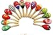 SMO 2pc Wood Maracas Rattle Rattle Shaker music baby rattle baby rattle Mini