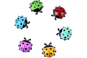 FOXCUP Meet-shop, Mini Imanes de Nevera,Imanes de Ladybug Frigorífico Set de 6 Imanes de Animales para Nevera para Pizarra Blanca y Nevera Decorativo