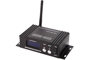 LogtBleem DMX 512 Contrôleur émetteur récepteur sans fil, écran LCD, 126 canaux, protocole DMX512, portée jusqu'à 400 m, éclairage réglable, régulateur de puissance pour le contrôle de la lumière