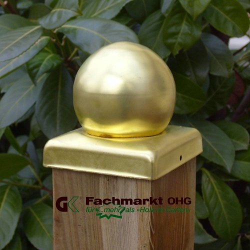 Pfostenkugel aus Messing für Pfosten 7x7 cm