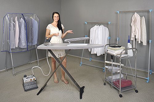 Mabi 921 Ärmelbrett FREE II inkl. extra KETTLER-Alu-Auflage – Dampfdurchlässiges Ärmelbrett freitragend – klappbar – standfest – Mit Baumwollauflage und zusätzlicher 2-fach beschichtete Alu-Bügelauflage - 6