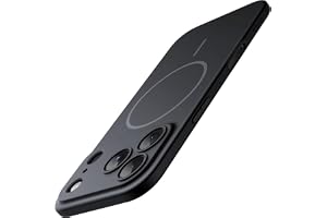 JETech Magnetiskt Smal Skal för iPhone 18 Pro, Svart | Ultratunn Lättviktsdesign, Kompatibel med MagSafe, Halkfritt Grepp, Fu