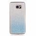 Produktbild MUTOUREN für Samsung Galaxy S7 Edge Transparent TPU Silikon Schutz Handy Hülle Gradient Farbe Soft Glitzern [Kratzfeste, Scratch-Resistant] Hülle Schutzhülle Crystal Bling Durchsichtig Fall-Abdeckung Etui TPU Bumper Schale - Blau