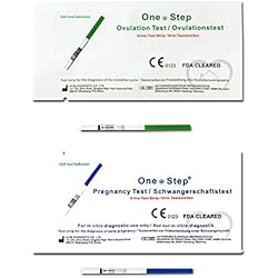 One Step - 15 Pruebas de Ovulación 20 mIU/ml y 5 Tests de Embarazo 10mIU/ml Formato 3,5 mm.