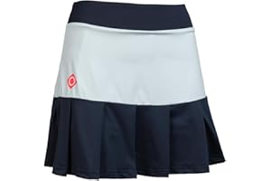 Izas Cantal Skirt Falda de Pádel para Mujer con Pantalón Interior. Mini Falda Elástica y Transpirable con Plisado y Múltiples Bolsillos. Color Verde