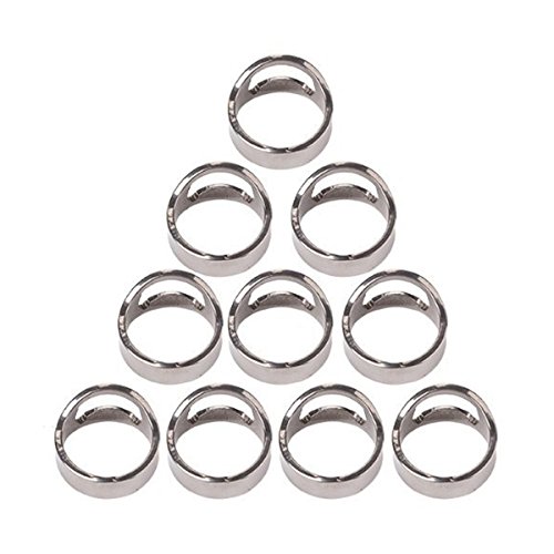Flaschenöffner Ring-NUOLUX Edelstahl Finger Ring Bottle Opener-10ST - 3