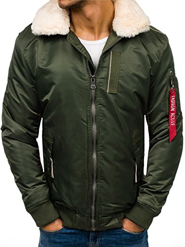 BOLF Mann Jacke Herren Fliegerjacke bergangsjacke Futter JBOYZ 1026 Grn XL [4D4]