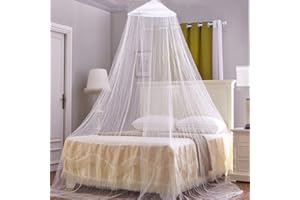 HELOVGE Moustiquaire pour Lit Double Simple,Grande Ciel De Lit Adulte,pour Un Usage Domestique intérieur et extérieur pour prévenir Les moustiques.