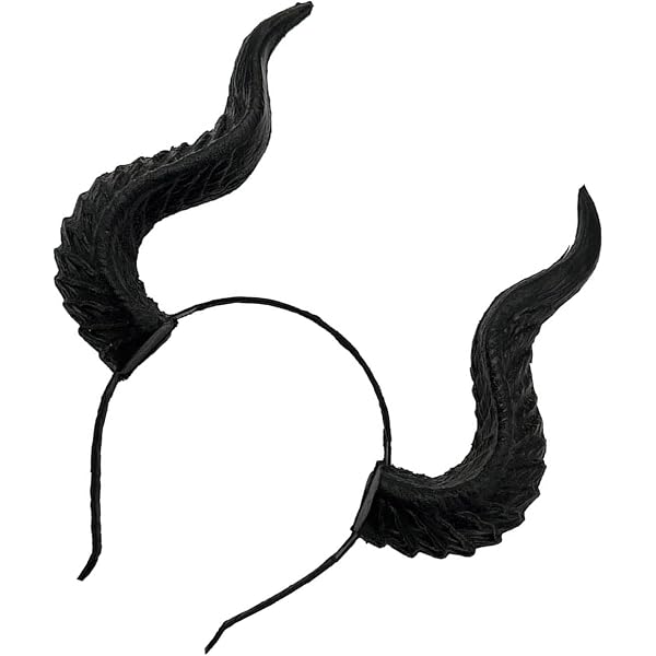 Kit Cornes Diable Noir + Choker Dentelle Gothique – Accessoire Halloween, Carnaval, Cosplay Maléfique
