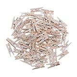 Material: Madera 100x Clavijas Pinzas Contactos de Madera Naturales Ropa Foto Papel DIY Mini Clips 25 * 3mm