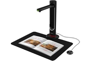 Viisan K21 Scanner per documenti e libri digitalizza A3 in un attimo, leviga la curvatura delle pagine doppie del libro. Posizionamento laser. Modifica delle immagini e software OCR. Windows & Mac