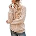 Produktbild ITISME Damen Strickjacke Frauen Feste Reißverschlüsse Rollkragen Bluse Fleece Sweatshirt Pullover Tops Shirt