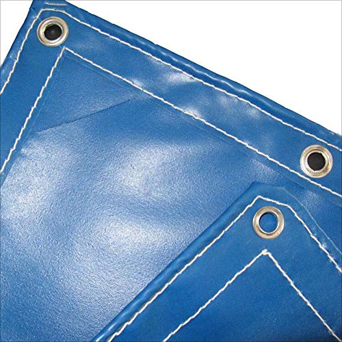 Preisvergleich Produktbild Hochleistungsplane Winddicht, Planenplane wasserdicht, Dachüberdachung, PVC kältebeständig, LKW-Abdeckung, für LKW, Boot, Poolabdeckung FENGMING (Farbe : Blau, größe : 6 x 5m)