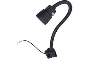Focket 5W LED Work Light, 360° Rotation Waterproof Flexible Gooseneck Lamp Industrial Lighting, 25.2in Adjustable Work Lamp for Lathe CNC Milling Drill Press Workbench Machine Worklight