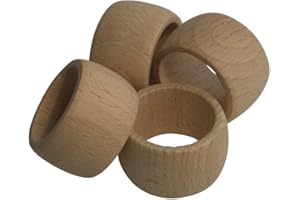 Portatovaglioli in Legno JOWE, 6 Pezzi (49 x 31 mm) - Anelli in Legno per tovaglioli e Decorazioni per la tavola
