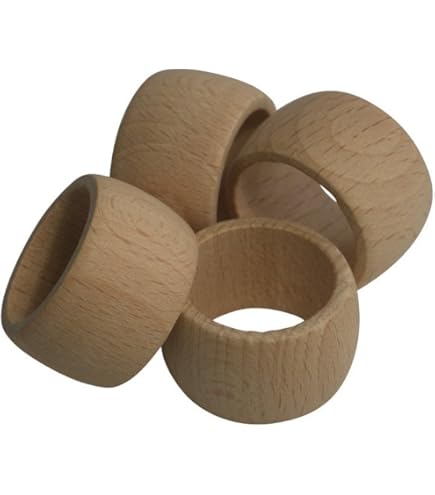 Creativ Company Portatovaglioli In Legno - Set Da 6 Pezzi Per Tavola - Foto 3